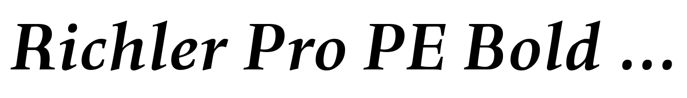 Richler Pro PE Bold Italic